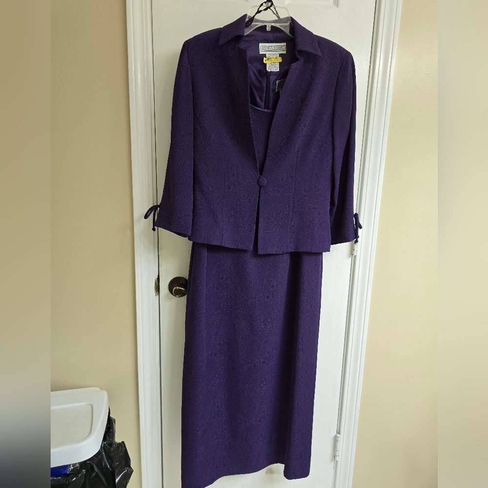 Purple Women's Dress with Jacket